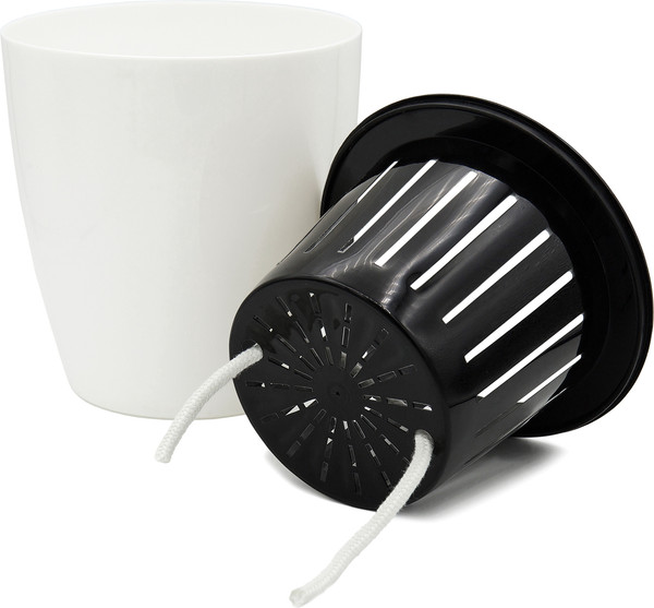 Изображение товара Кашпо BOTANICA с автополивом (11x10см, белый)