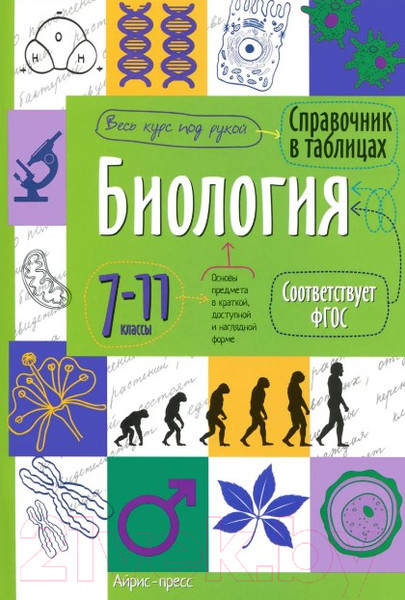 Изображение товара Учебное пособие Айрис-пресс Справочник в таблицах. Биология. 7-11 класс