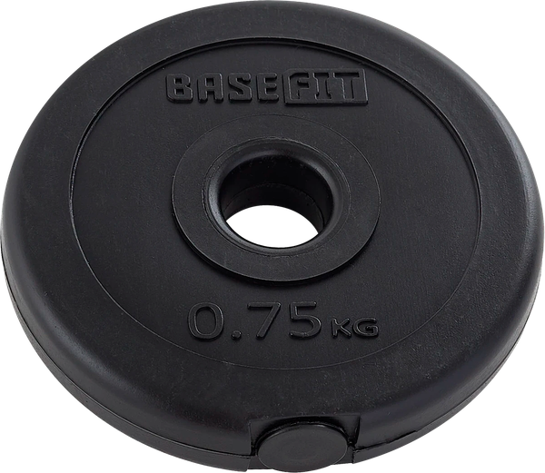 Изображение товара Диск для штанги BaseFit BB-203 (0.75кг, черный)