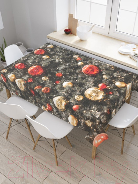 Изображение товара Скатерть JoyArty Ель в украшениях / tc_380821 (180x145)