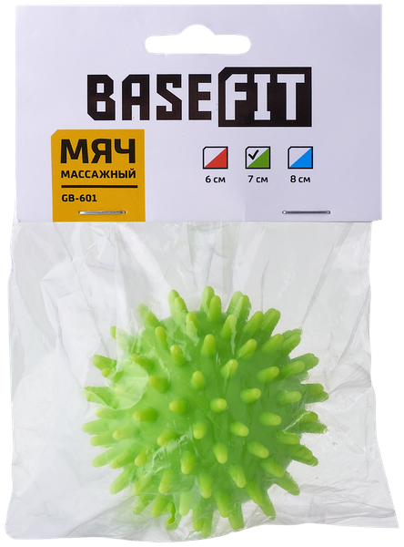 Изображение товара Массажный мяч BaseFit GB-601 (7см, зеленый)