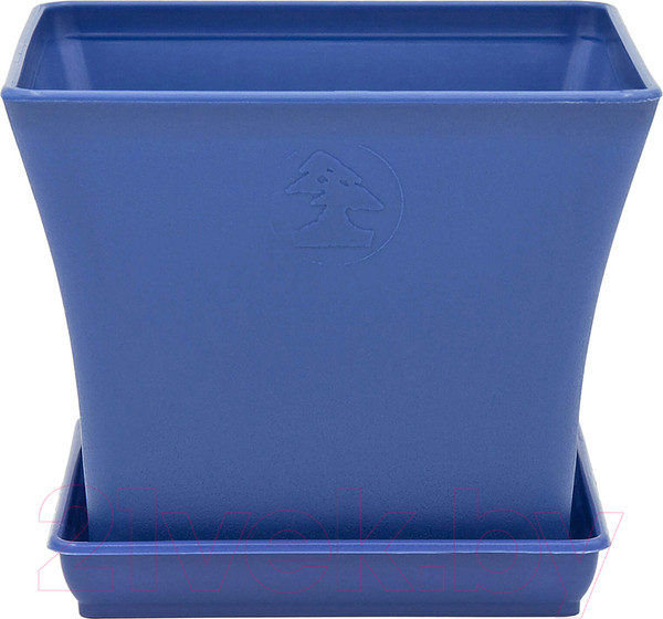 Изображение товара Кашпо BOTANICA Blok + поддон (12x10см, синий)