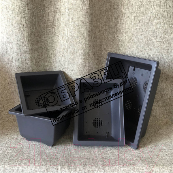 Изображение товара Вазон BOTANICA Bonsai + поддон (17x17x12см, коричневый)