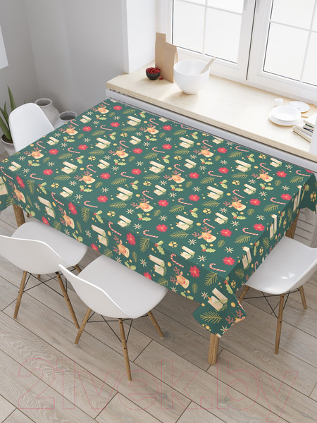 Изображение товара Скатерть JoyArty Рождественские свечи / tc_380847 (180x145)