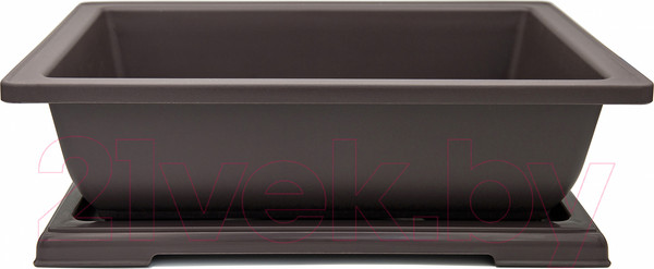 Изображение товара Вазон BOTANICA Bonsai + поддон (25.5x19x8см, коричневый)