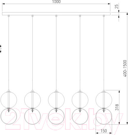 Изображение товара Люстра Евросвет Selisa 50091/5 (хром/дымчатый)