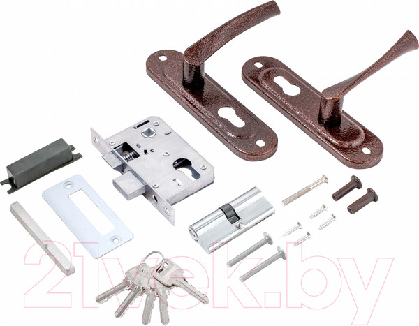 Изображение товара Замок врезной Зенит ЗВ4-50.01 (медь)
