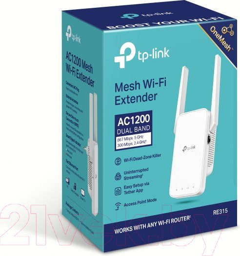Изображение товара Усилитель беспроводного сигнала TP-Link RE315