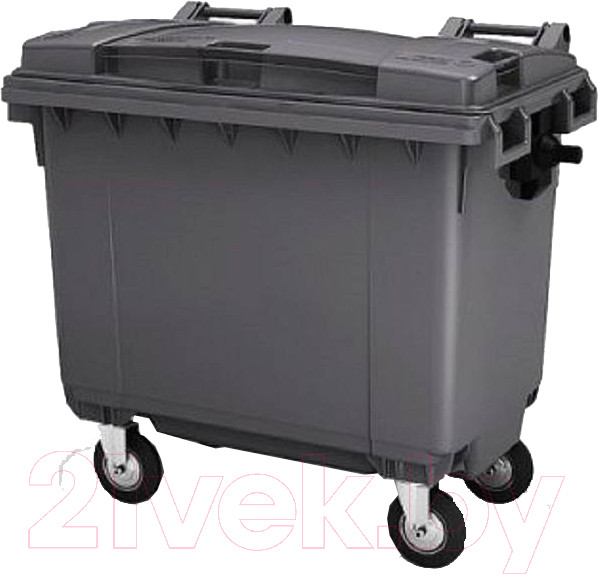 Изображение товара Контейнер для мусора Эдванс 660л, с крышкой (пластик, серый)