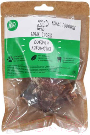 Изображение товара Лакомство для собак Бобик Снобик Вымя говяжье сушеное / 012604 (1кг)