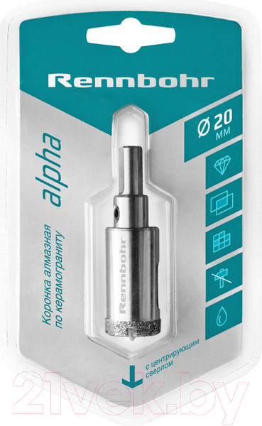 Изображение товара Коронка Rennbohr Алмазная 20мм / 676220