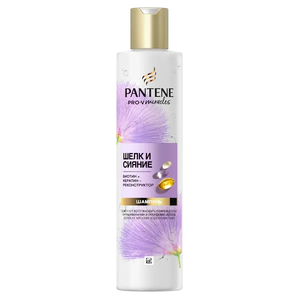 Изображение товара Шампунь для волос PANTENE Pro-V Miracles Шелк и сияние (250мл)