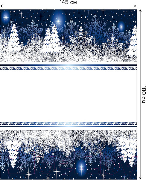 Изображение товара Скатерть JoyArty Снежные ели / tcox_37031 (180x145)