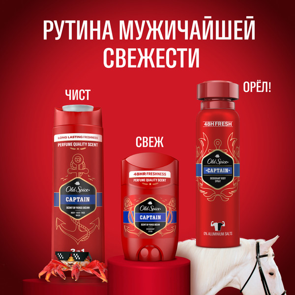 Изображение товара Дезодорант-спрей Old Spice Captain  (250мл)