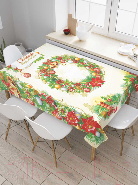 Изображение товара Скатерть JoyArty Новогодние венки / tcox_37073 (120x145)