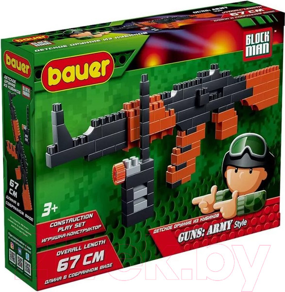 Изображение товара Конструктор Bauer Автомат АК-47 и портативная рация / 872 (104эл)