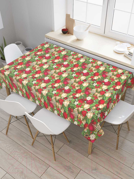 Изображение товара Скатерть JoyArty Рождественские шары / tcox_37116 (120x145)