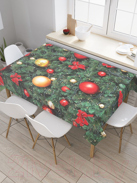 Изображение товара Скатерть JoyArty Елка в шарах / tcox_380794 (180x145)