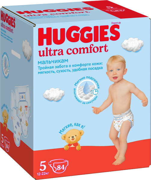 Изображение товара Подгузники детские Huggies Ultra Comfort 5 Disney Box Boy (84шт)
