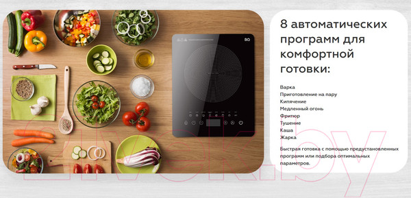 Изображение товара Электрическая настольная плита BQ HP102B (черный)
