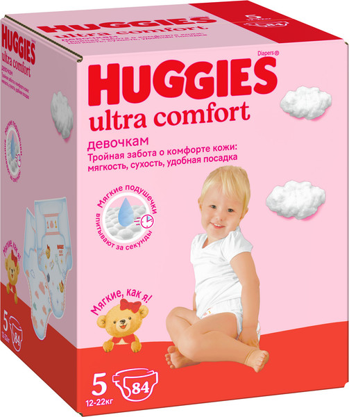 Изображение товара Подгузники детские Huggies Ultra Comfort 5 Disney Box Girl (84шт)