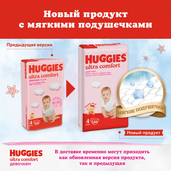 Изображение товара Подгузники детские Huggies Ultra Comfort 5 Disney Box Girl (84шт)