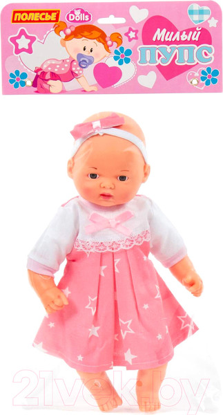 Изображение товара Пупс Полесье Милый в платье / 71699 (мягконабивной)