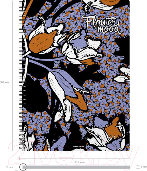 Изображение товара Тетрадь Erich Krause Tulips А4 / 54136 (80л)