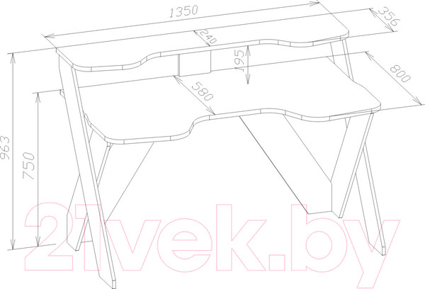 Изображение товара Геймерский стол Сокол-Мебель КСТ-118 (белый)