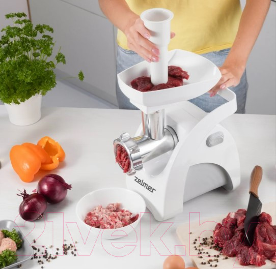 Изображение товара Мясорубка электрическая Zelmer ZMM9801B (белый)