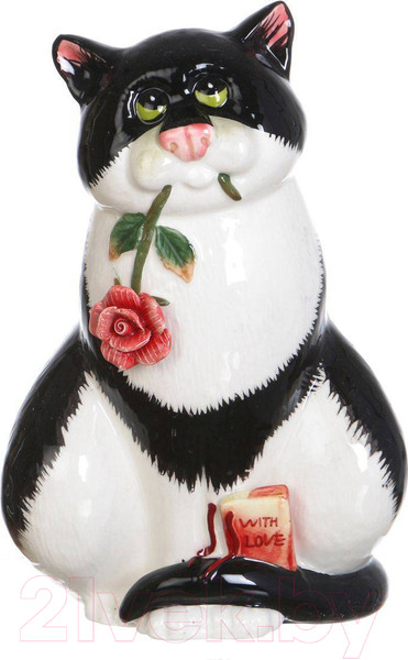 Изображение товара Статуэтка Lefard Кошка с цветком / 59-186