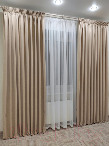 Изображение товара Штора Ника Зварико 777270 200x270 (бежевый/светло-песочный о3)