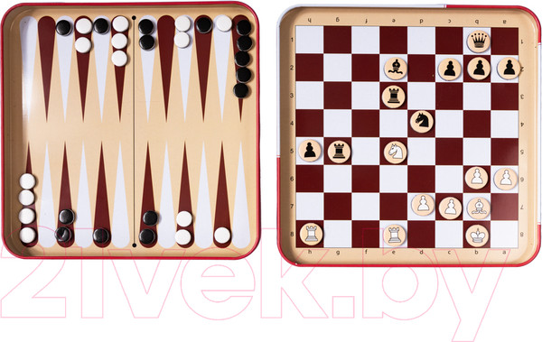 Изображение товара Набор настольных игр Десятое королевство Шахматы, шашки, нарды / 04302