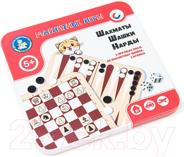 Изображение товара Набор настольных игр Десятое королевство Шахматы, шашки, нарды / 04302