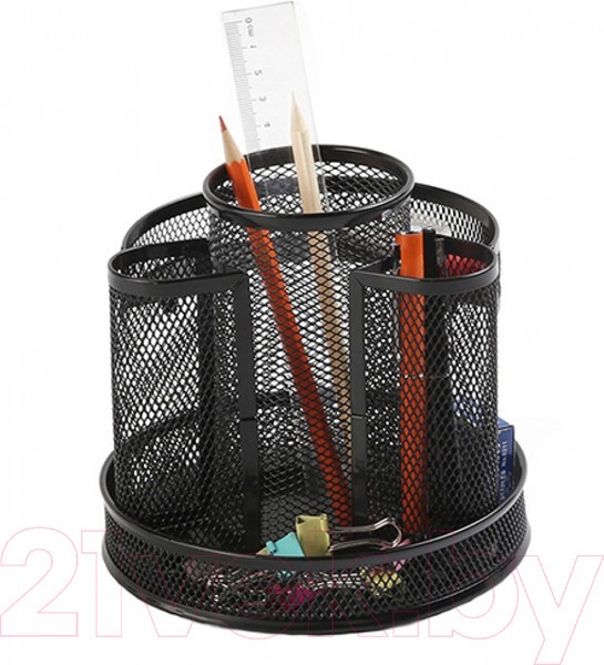 Изображение товара Органайзер настольный Q-Connect Круглый / KF17294 (черный)