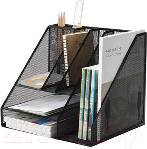 Изображение товара Органайзер настольный Q-Connect Трапеция / KF18473 (черный)