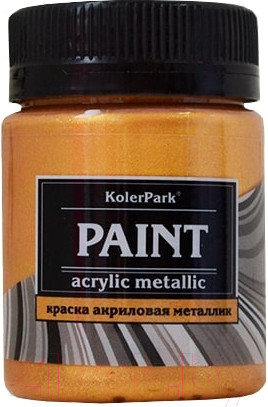 Изображение товара Акриловая краска KolerPark Акриловая Премиум (50мл, золото металлик)