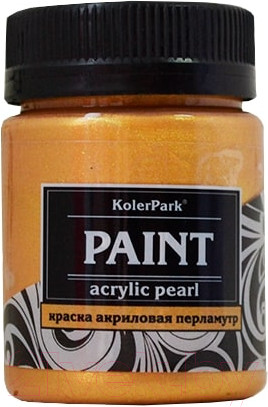Изображение товара Акриловая краска KolerPark Акриловая Премиум (50мл, золото перламутр)
