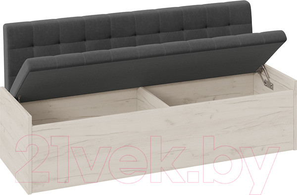 Изображение товара Скамья кухонная мягкая ТриЯ Форест (дуб крафт белый/велюр серый)