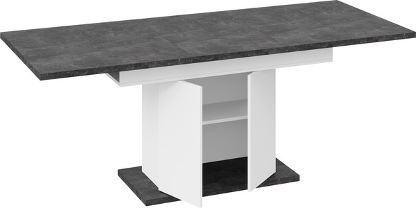 Изображение товара Обеденный стол ТриЯ Детройт Тип 1 (белый/ателье темный)