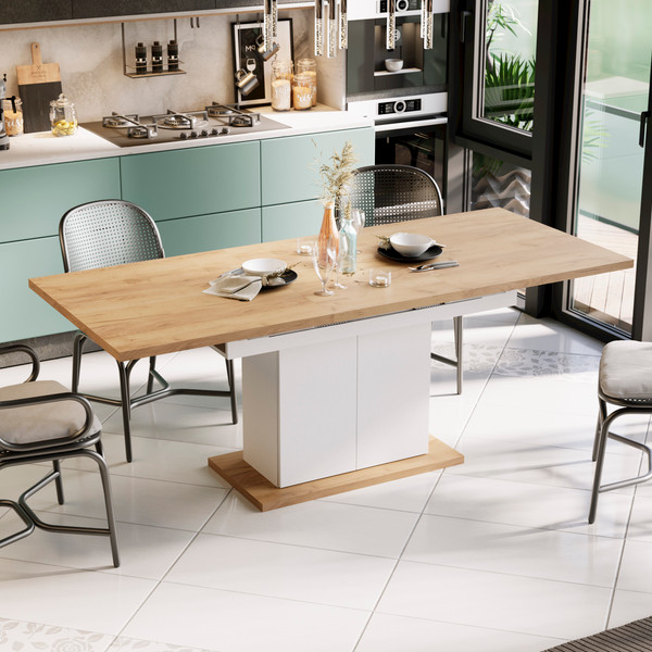 Изображение товара Обеденный стол ТриЯ Детройт Тип 1 (белый/дуб крафт золотой)