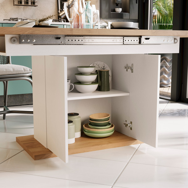 Изображение товара Обеденный стол ТриЯ Детройт Тип 1 (белый/дуб крафт золотой)