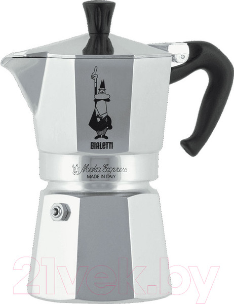 Изображение товара Гейзерная кофеварка Bialetti Moka Express 1164 (4 порции)