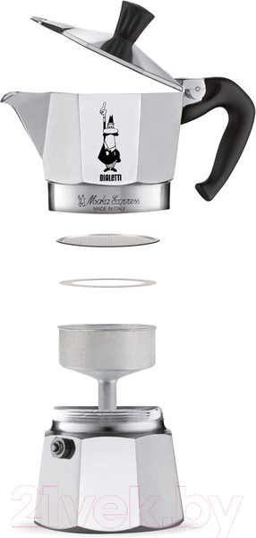 Изображение товара Гейзерная кофеварка Bialetti Moka Express 1164 (4 порции)