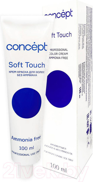 Изображение товара Крем-краска для волос Concept Soft Touch Безаммиачная 9.68 (100мл, светлый нежно-сиреневый)