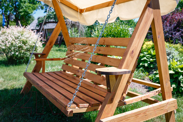 Изображение товара Качели садовые Сокол Бай Прага 1 старая древесина (серый/серый)