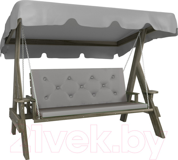 Изображение товара Качели садовые Сокол Бай Прага 1 старая древесина (серый/серый)
