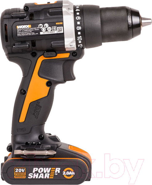 Изображение товара Аккумуляторная дрель-шуруповерт Worx WX102 (кейс)