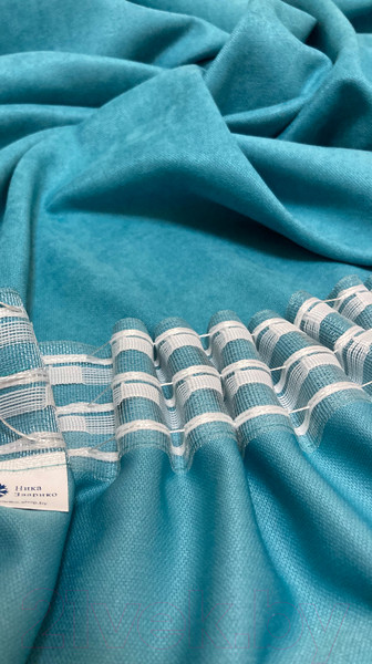 Изображение товара Штора Ника Зварико 777270 200x270 (мятно-бирюзовый/голубой 12482)