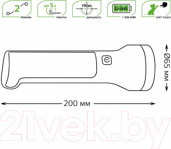 Изображение товара Фонарь Gauss GFL203 / GF203